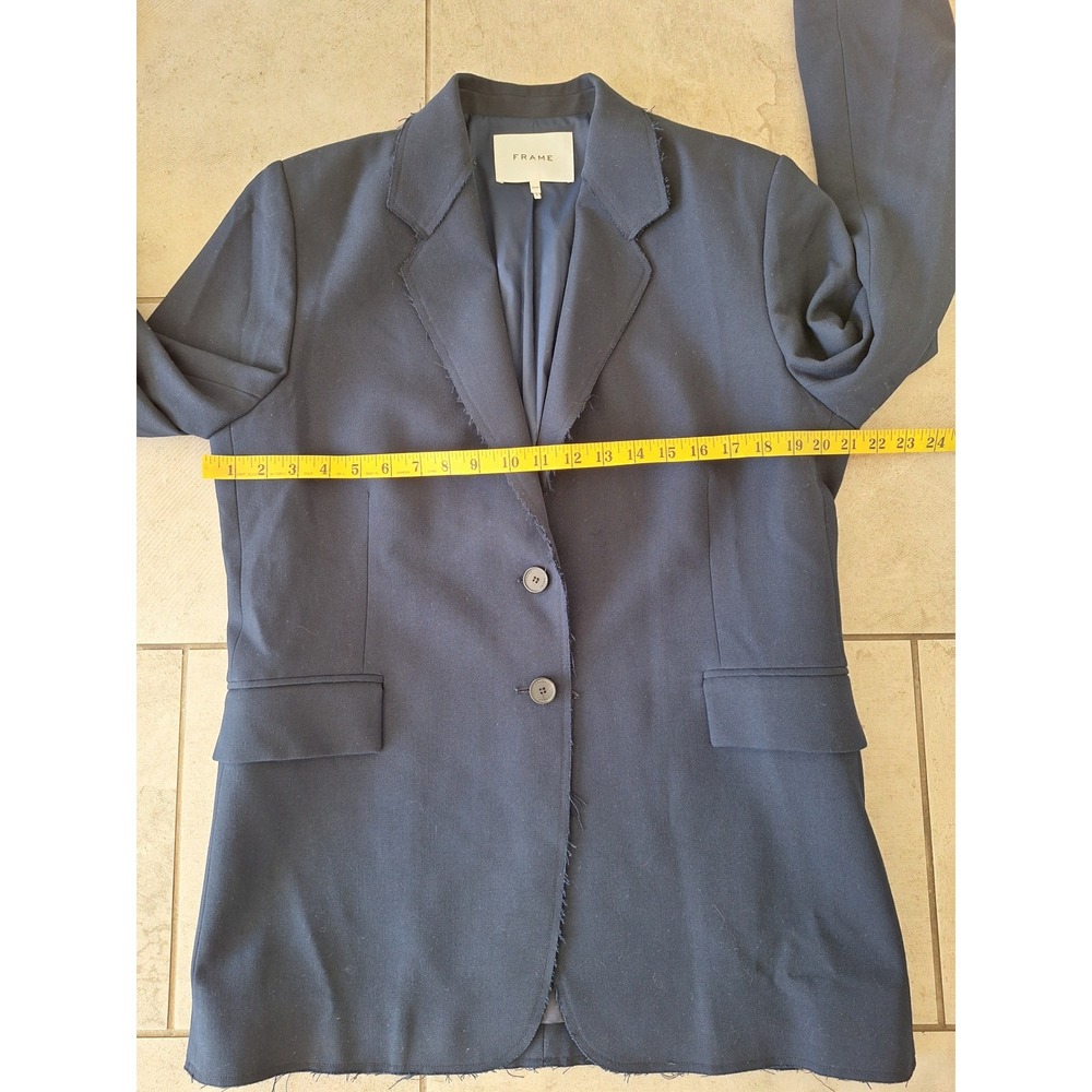 Frame Button Front Jacket In Navy‎ Size M - Picture 8 of 9